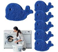 Laundry Hair Catcher - Reusable Pet Hair Catcher - Cartoon Sea Animal Shape Laundry Ball Hair Sticker, Cat Dog Hair Removal Ball Lint Catcher for Washing Machine