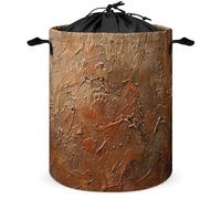 Laundry Hamper Copper And Gold Pattern Laundry Basket Storage Basket Waterproof Circular Hamper with Handles Portable Dirty Clothes Hamper Clothes Storage Bin for Home Organizer Bedroom Dorm Large Siz