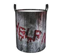 Laundry Hamper Dirty Clothes Storage Basket For Bedroom Bathroom Halloween Horror Help Me Laundry Basket With Handles