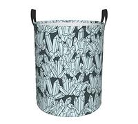 Laundry Hamper Dirty Clothes Storage Basket For Bedroom Bathroom Quartz Crystals Laundry Basket With Handles