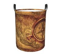 Laundry Hamper Foldable With Handles Tote Bag Law Of The Compass Navigation Laundry Basket Clothes Toy Storage Bucket For Bathroom/Laundry/Bedroom