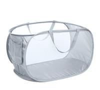 Laundry Hamper Mesh Collapsible Laundry Basket, Portable Folding Laundry Basket, Pop-Up Laundry Hampers Washing Basket Bag for Bedroom Bathroom Dorm Room Toy Dirty Clothes Storage Basket (75L)