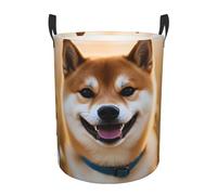 Laundry Hamper Shiba Field Joy Laundry Storage Organizer 44x44cm | Decorative Washing Basket Waterproof Washing Bins for Bedroom Room Décor Dormitory