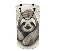Laundry Hamper Sloth My Spirit Animal Printed Large Collapsible Laundry Baskets, Freestanding Waterproof Clothes Hamper with Easy Carry Handles