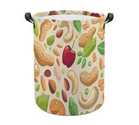 Laundry Hamper Waterproof Storage Bin Organizer with Handles Seeds And Beans Laundry Basket Collapsible Dirty Clothes Hamper Large Clothes Storage Toy Organization for Bathroom Bedroom 44x44cm