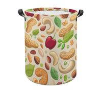 Laundry Hamper Waterproof Storage Bin Organizer with Handles Seeds And Beans Laundry Basket Collapsible Dirty Clothes Hamper Large Clothes Storage Toy Organization for Bathroom Bedroom 44x35cm