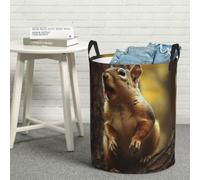 Laundry Hamper Waterproof Storage Bin Organizer with Handles Squirrel Sticks out Tongue Laundry Basket Collapsible Dirty Clothes Hamper Large Clothes Storage Toy Organization for Bathroom Bedroom M