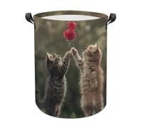 Laundry Hamper Waterproof Storage Bin Organizer with Handles The Cat Is Reaching Out Laundry Basket Collapsible Dirty Clothes Hamper Large Clothes Storage Toy Organization for Bathroom Bedroom 44x35cm
