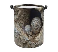 Laundry Hamper Waterproof Storage Bin Organizer with Handles Two Snail Shells Laundry Basket Collapsible Dirty Clothes Hamper Large Clothes Storage Toy Organization for Bathroom Bedroom 44x44cm