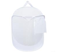 Laundry Hamper with Collapsible Frame Mesh Sides and Functional Separator, Designed for Mounting on Walls or Doors in Residential Settings (C)