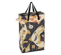 Laundry Hamper with Handles Laundry Baskets Freestanding Boys and Girls Dirty Clothes Hamper for College Fish on Black