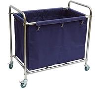 Laundry Hamper with Wheels, Linen Cart, Service Trolley With Brake Wheels And Detachable Cover, Multicolor 90x56x90cm(Blue)