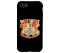 Laundry Humor Groovy 70s Quote for Lazy Day Vibes retro Case for iPhone SE (2020) / 7/8