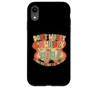 Laundry Humor Groovy 70s Quote for Lazy Day Vibes retro Case for iPhone XR
