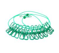 Laundry Line Portable Clothesline With 12 Clothespins, Windproof Travel Stretchy Retractable Elastic Laundry Clothes Line(Green)