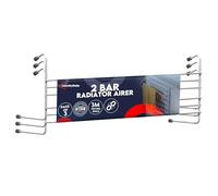 Laundry Mate 2 Bar Radiator Clothes Drying Rack - 3 Pack Clothes Airer Indoor, Sturdy Steel with Plastic Coating, Up to 3 Meters Drying Space, Plastic-Capped Hooks to Prevent Scratches (LM-B)