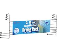 Laundry Mate 3 X Radiator Airer 2 Bar Clothes Drying Rack Indoor Radiator Over Door Airer Lightweight 3M Drying Space Towel Rail Hanging Rack