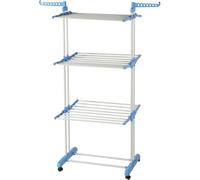Laundry Mate Foldable Clothes Drying Rack Airer Free Standing Portable 4 Tier Large Heavy Duty Clothes Horse Airer With Hangers & Wheels