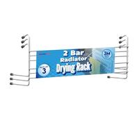 Laundry Mate Radiator Airer 3 Pack Radiator Clothes Airer Space-Saving Drying Rack 2-Bar Over Radiator Towel Rail Hanger - 3M Drying Space Ideal for Radiators, Doors and Bathroom