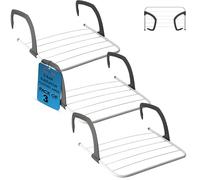 Laundry Mate Radiator Airer 5 Bars - Over Door Clothes Airer, 3Pack Adjustable Folding Radiator Drying Rack for Towels & Laundry, Space Saving Cloth Drying Rack for Radiators, Doors & Baths