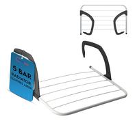 Laundry Mate 5 Bar Radiator Clothes Airer Foldable Clothes Drying Rack with Adjustable Arms Folds Flat for Easy Storage Over Radiator Towel Hanging Rail Saving Ideal for Indoor Outdoor
