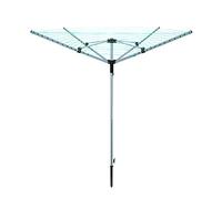 Laundry Mate Rotary Clothing Airer - Folding Washing Line - Outdoor Clothes Drying Rack - Washing Line & Ground Spike - 360 Degree Rotary Top (40m, 4 Arm)