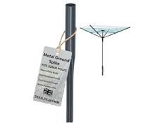 Laundry Mate Rotary Washing Line Spike 32mm Heavy-Duty Metal Ground Spike for Rotary Airer - Galvanized Garden Spike Stable & Rust-Resistant Washing Line Holder