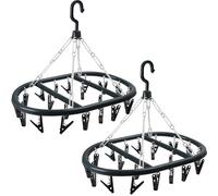 Laundry Mate Sock Hanger with 20 Pcs Clothes Pegs for Indoor Outdoor Laundry Drying Rack for Socks & Underwear Durable & Water Proof Deluxe Clothes Airer With Hook Including 20 Laundry Pegs (2)