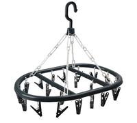 Laundry Mate Sock Hanger with 20 Pcs Clothes Pegs for Indoor Outdoor Laundry Drying Rack for Socks & Underwear Durable & Water Proof Deluxe Clothes Airer With Hook Including 20 Laundry Pegs (1)