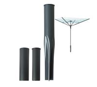 Laundry Mate Washing Line Spike with Adaptors to Fits 32/40/50mm Poles Heavy Duty Rust-Resistant - Metal Rotary Line Ground Spike for Parasol, Rotary Airers & Bird Feeders