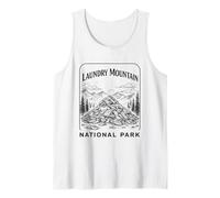 Laundry Mountain National Park Vintage Mom Life Parody Tank Top