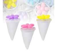 Laundry Pet Hair Remover -6.89x3.62in Animal Fuur Collector, 3pcs Petal-Shaped Mesh Filter Bag, PP Polyester Hair Catcher for Pet Owners Apartment Households |Dryer Bedding Carpet Vehicle Textile Care