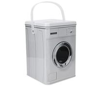 Laundry Powder Bin, Vintage Style Portable Washing Powder Storage Tin with Handle and Lid, Large Capacity, Tinplate Material, for Home Laundry Room Kitchen Organiser