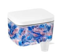 Laundry Powder Container - Pop Up Laundry Liquid Storage Box | 2.8L Pop Up Laundries Detergent Sheets Dispenser | Clear Large Capacity Dispenser With Lid With Measuring Cup For Room Decor Organization