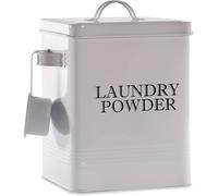 Laundry Powder Storage Tin with Scoop White | M&W