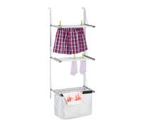 Laundry Rack Door Hanging Clothes Dryer White Airer Foldable Wings Bag Compact