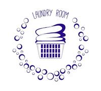 Laundry Room Basket Clothes Bubble Wash Sign Lettering Decals 36x37.9cm Equipped with Transfer Film kit DarkBlue