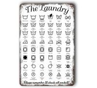 Laundry Room Decor Sign,Funny Laundry Sign,Laundry Rules Signs,Laundry Wall Decor "The Laundry" 8"X12" Metal Aluminum Sign