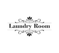 Laundry Room Sign Wall Decal Removable Wall Decoration Vinyl Window Stickers Home-L-35x78cm-Black