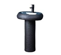 Laundry Room Sink Ceramic Integrated Pedestal Basin Floor-Standing Household Bathroom Wash Courtyard Balcony Universal Outdoor Freestanding Washbasins