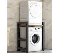Laundry Room Storage Cabinet - Over Washer Dryer Shelf Stacking Kit for Washing Machine Bathroom Kitchen Balcony - Heavy Duty 300kg Capacity