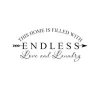 Laundry Room Wall Decal This Home is Filled with Endless Love and Laundry Laundry Decoration for Wall Glass Door decals-L-38x84cm