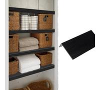 Laundry Room Wire Shelf Cover Wood-Look, Storage Room Kitchen Organization, Basement Closet Pantry Wire Rack Covers Black, 1/4/5pcs Decoration Shelf(1pc,L23xW16"/58x41cm)