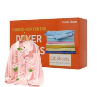 Laundry Softener Sheets - 120pcs Fragrant Fabric Tablets, Anti Static Clothes Care | Gentle Scent Booster Dryer Solution for Apartment Washer Dormitory Bathroom Household
