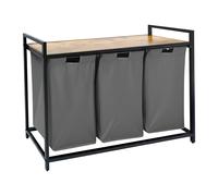 Laundry Sorter 3-Bag Laundry Hamper Removable Bags 150 l
