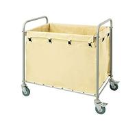 Laundry Sorter Cart - Heavy Duty Commercial Cleaning Trolley with Metal Frame and Handle for Easy Maneuverability, Ideal for Housekeeping and Hotel Room Service