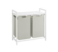 Laundry Sorter Hamper with Removable Bags, White