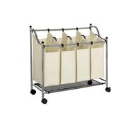 Laundry Sorter Trolley, Beige / 140L