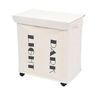 Laundry Sorting Basket, Double Laundry Basket, Dark Light Laundry Basket On Wheels, 2 Section Laundry Sorting Basket, Laundry Basket In You