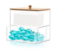 Laundry Storage Containers,2-Tier Laundry Detergent Storage With Drawer,Clear Acrylic Laundry Pods Storage Container,Makeup Organizer Bathroom Washing Powder Storage for Scent Booster,Dryer Sheets